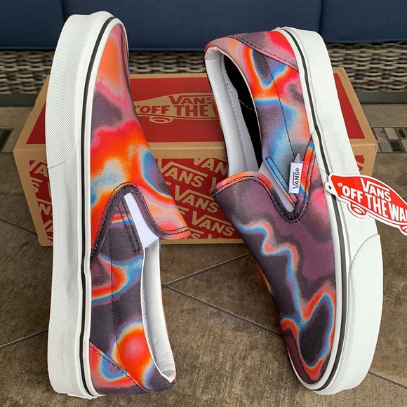 VANS CLASSIC SLIP ON DARK AURA MULTI/TRUE WHITE WM - Picture 12 of 16